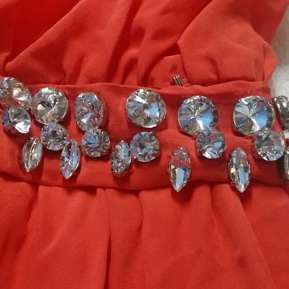 MALENE BIRGER Strapless Silk Gown, Crystal Belt - Picture 12 of 16